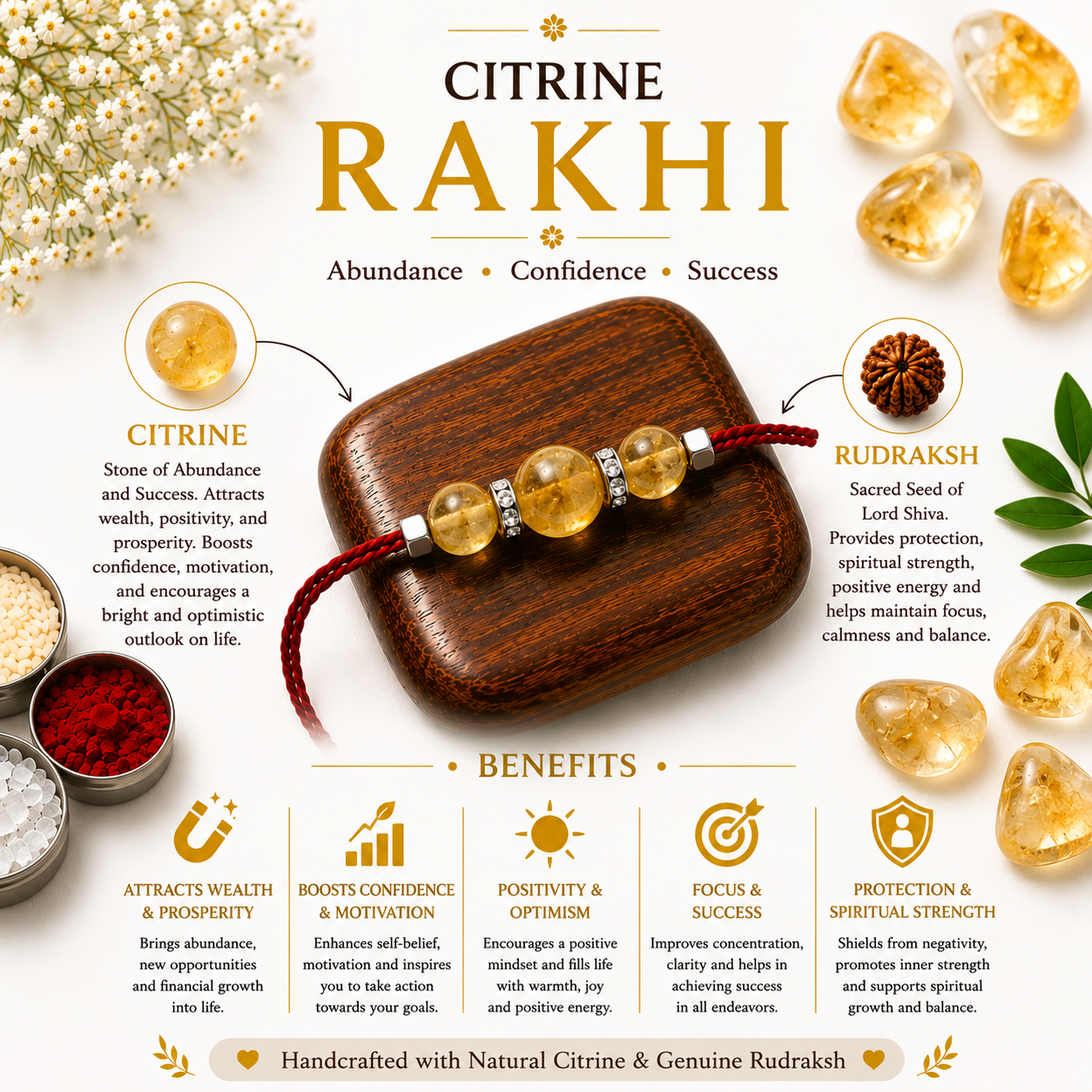 Citrine Small Rakhi
