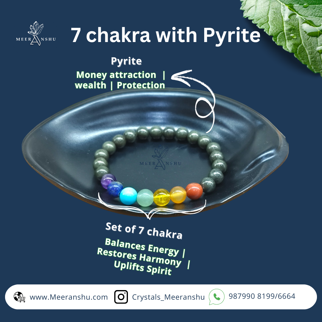 7 CHAKRA WITH PYRITE Bracelet