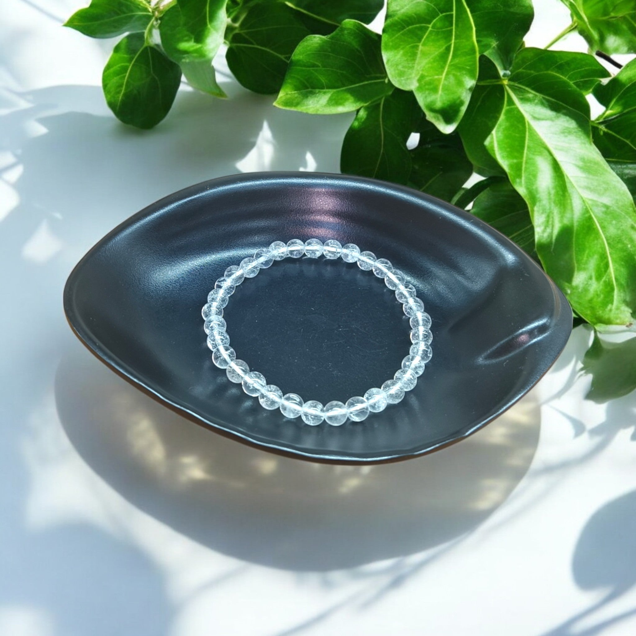 Clear Quartz Crystal Bracelet – AAA Grade (Sfatik/Sphatik)