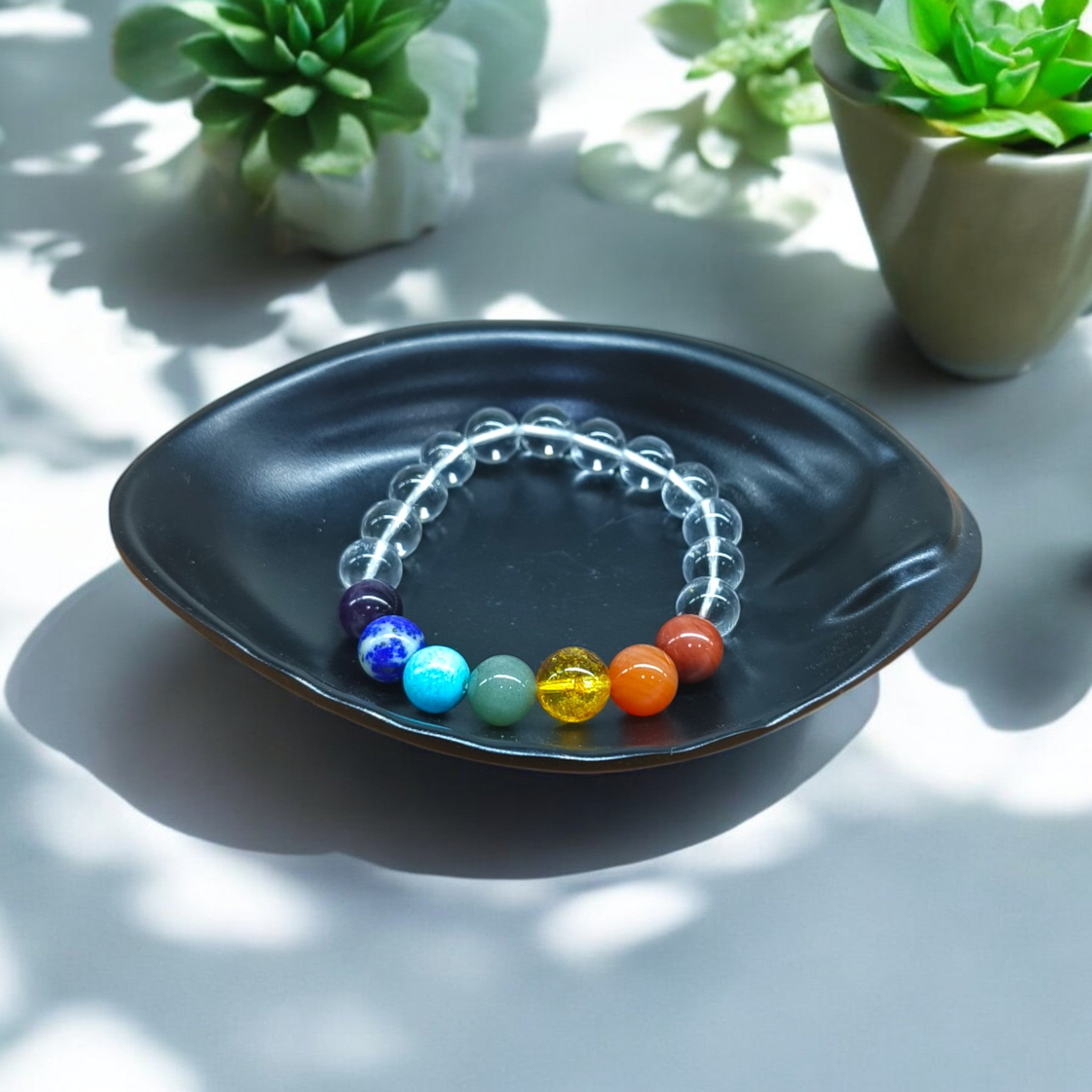 7 CHAKRA  WITH CLEAR QUARTZ