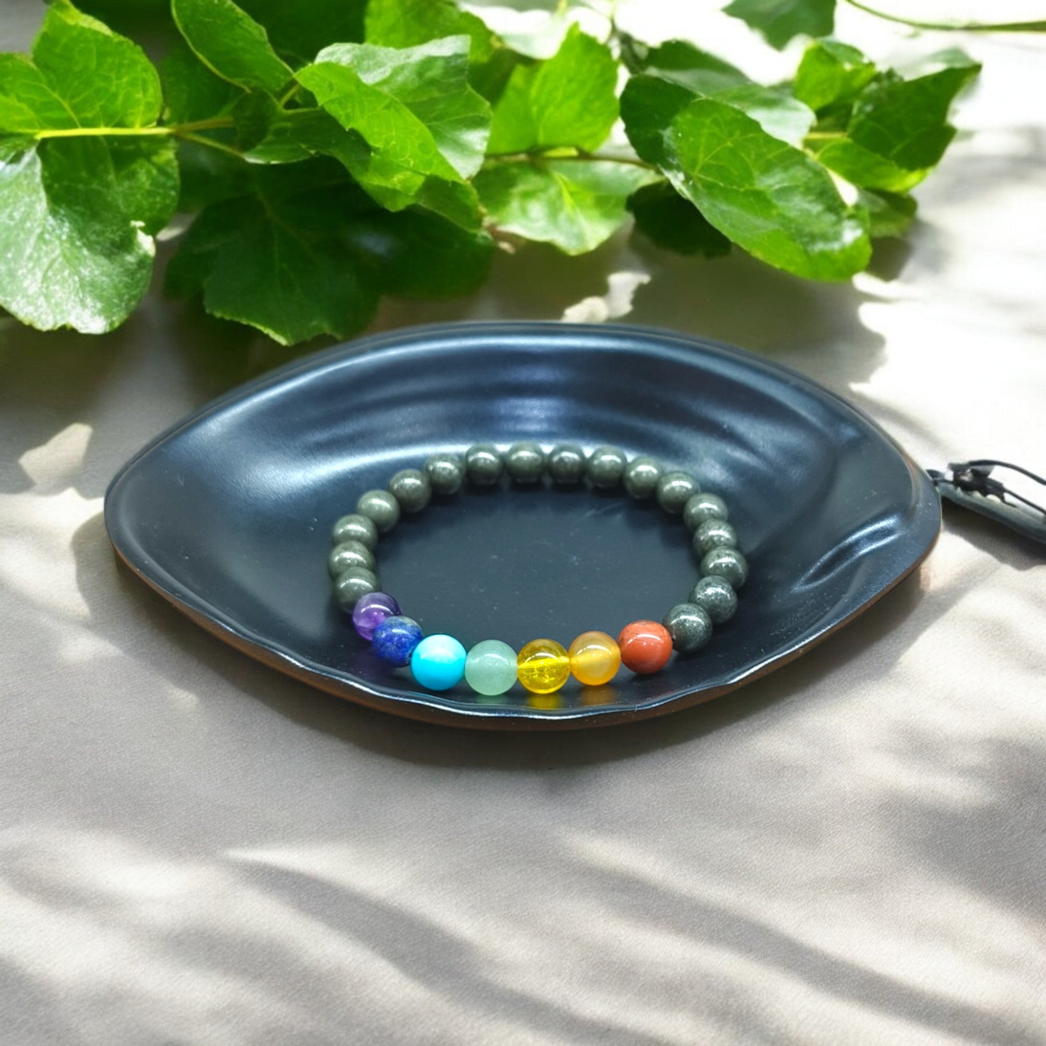 7 CHAKRA WITH PYRITE