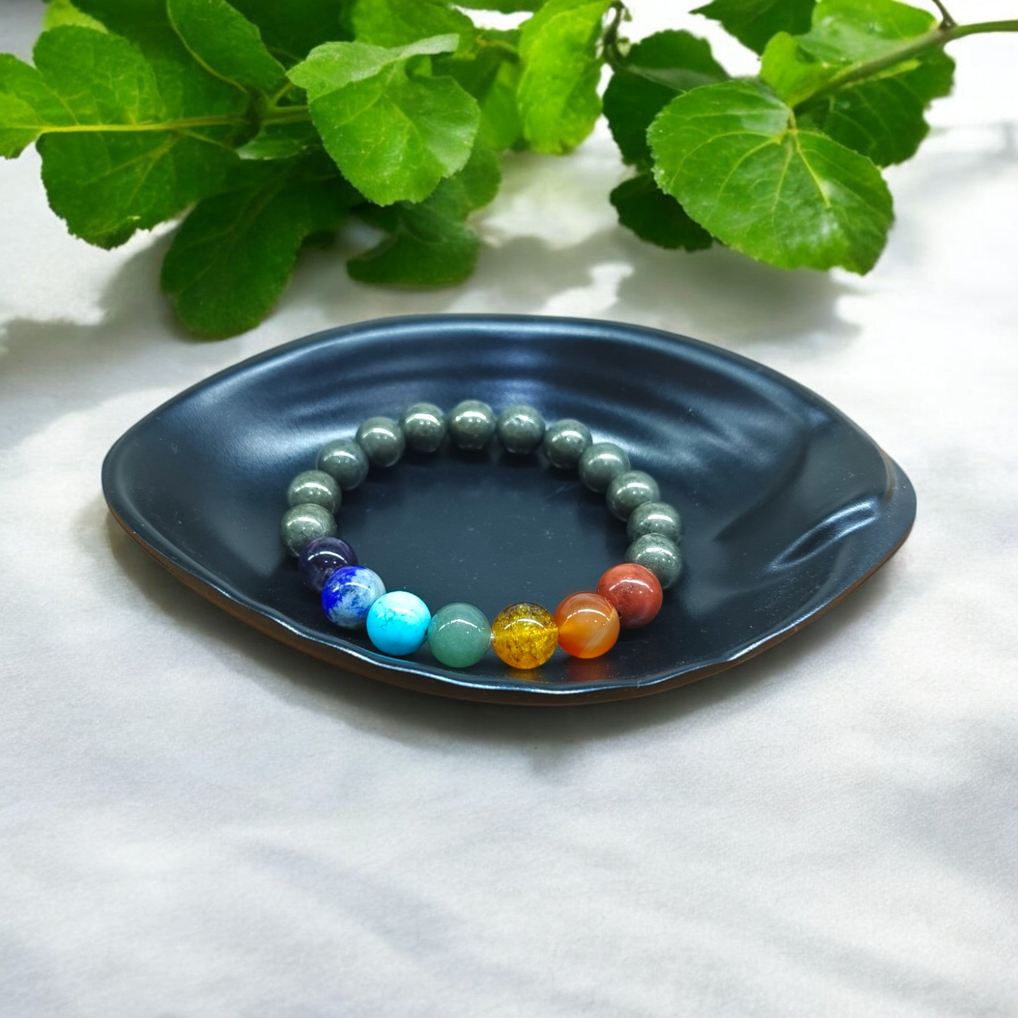 7 CHAKRA WITH PYRITE