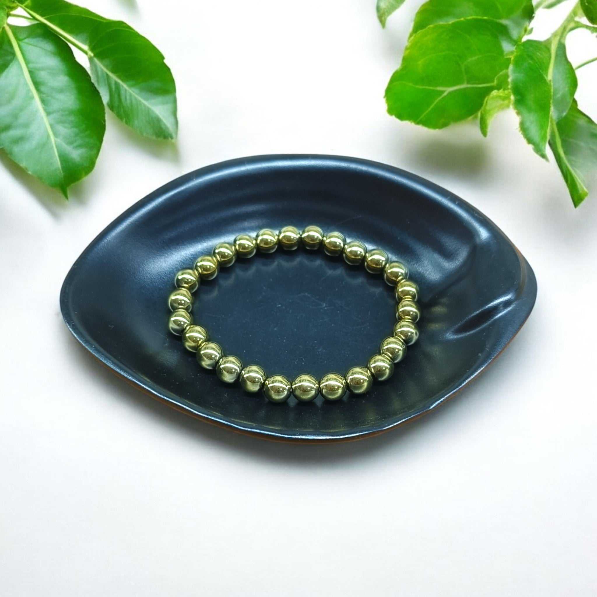 HEMATITE GOLDEN 8 MM