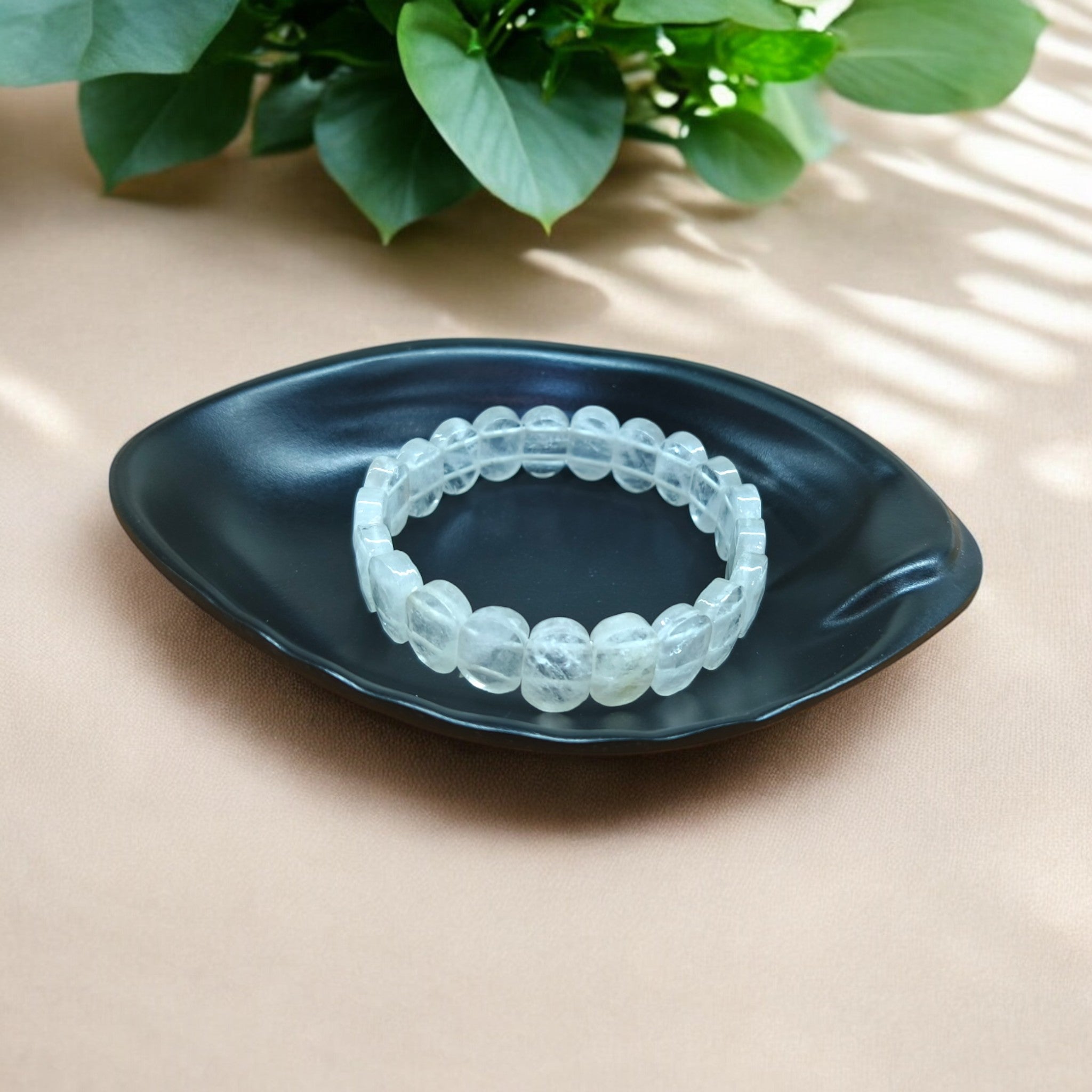 Clear Quartz Crystal Bracelet – AAA Grade (Sfatik/Sphatik)
