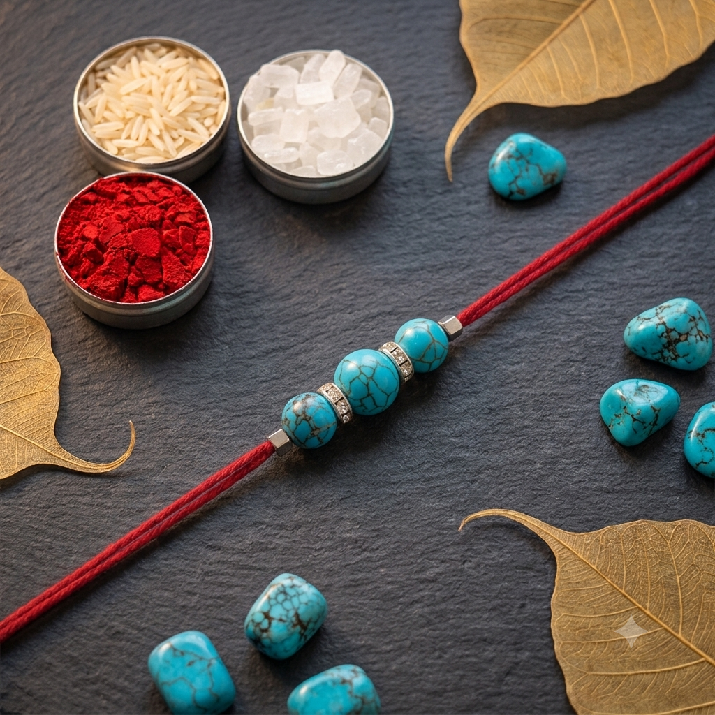 Turquoise Small Rakhi