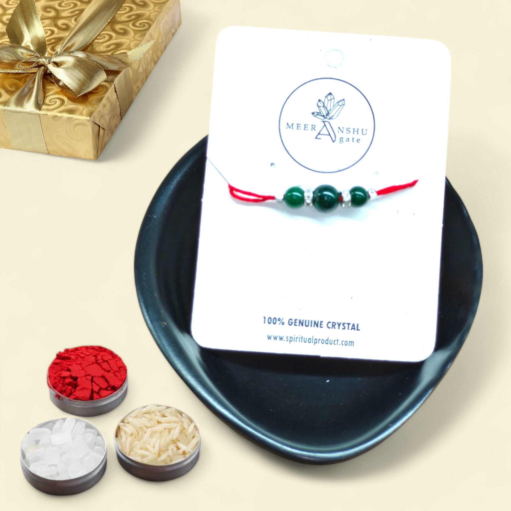 Green Jade Small Rakhi