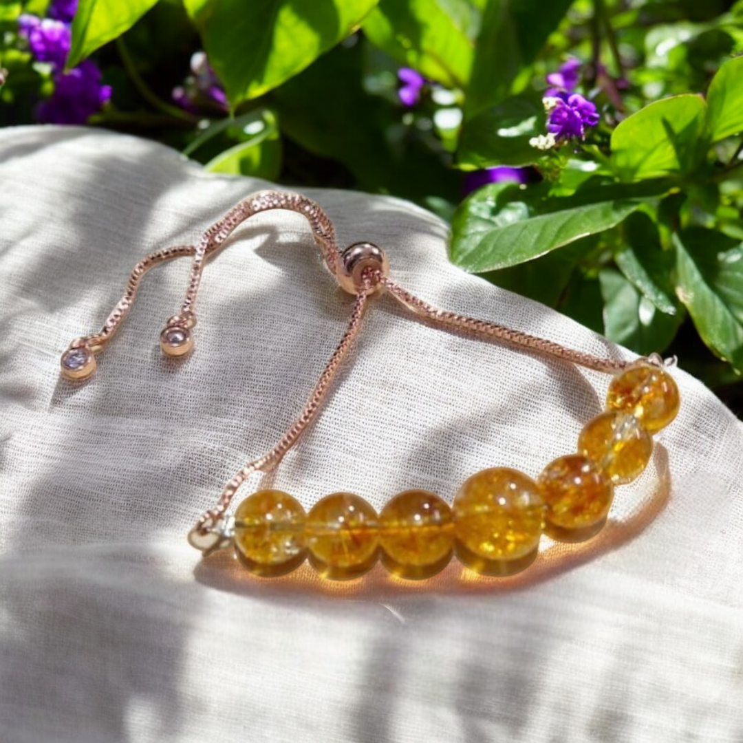 Citrine - Flexible Metal Chain