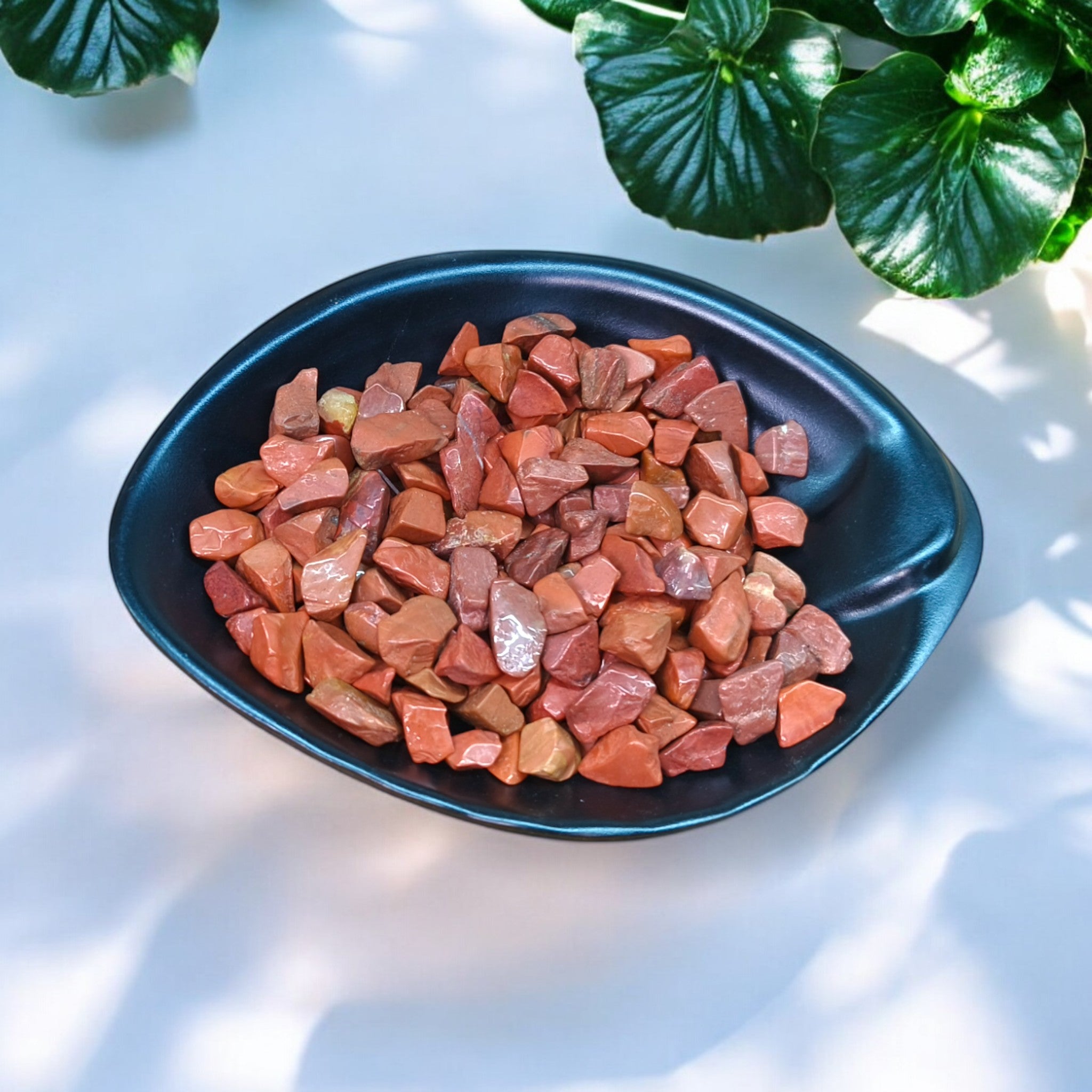 Red Jasper crystal chips for Root Chakra grounding, strength, and stability