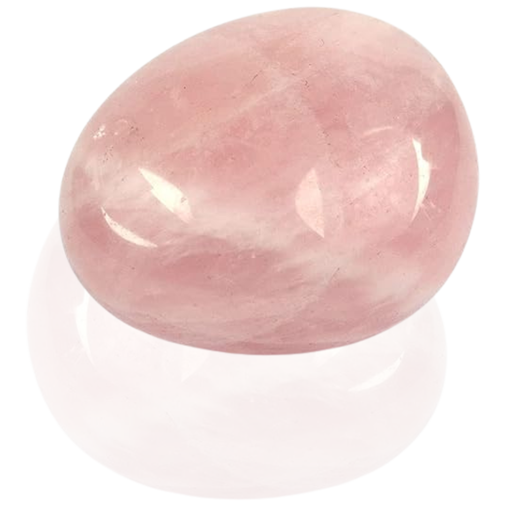 Pink stone on a white background