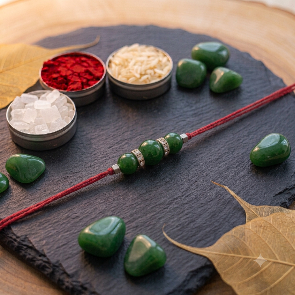 Green Jade Small Rakhi
